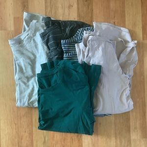 Lot of 5 Lululemon Emerald Long Sleeve Tees